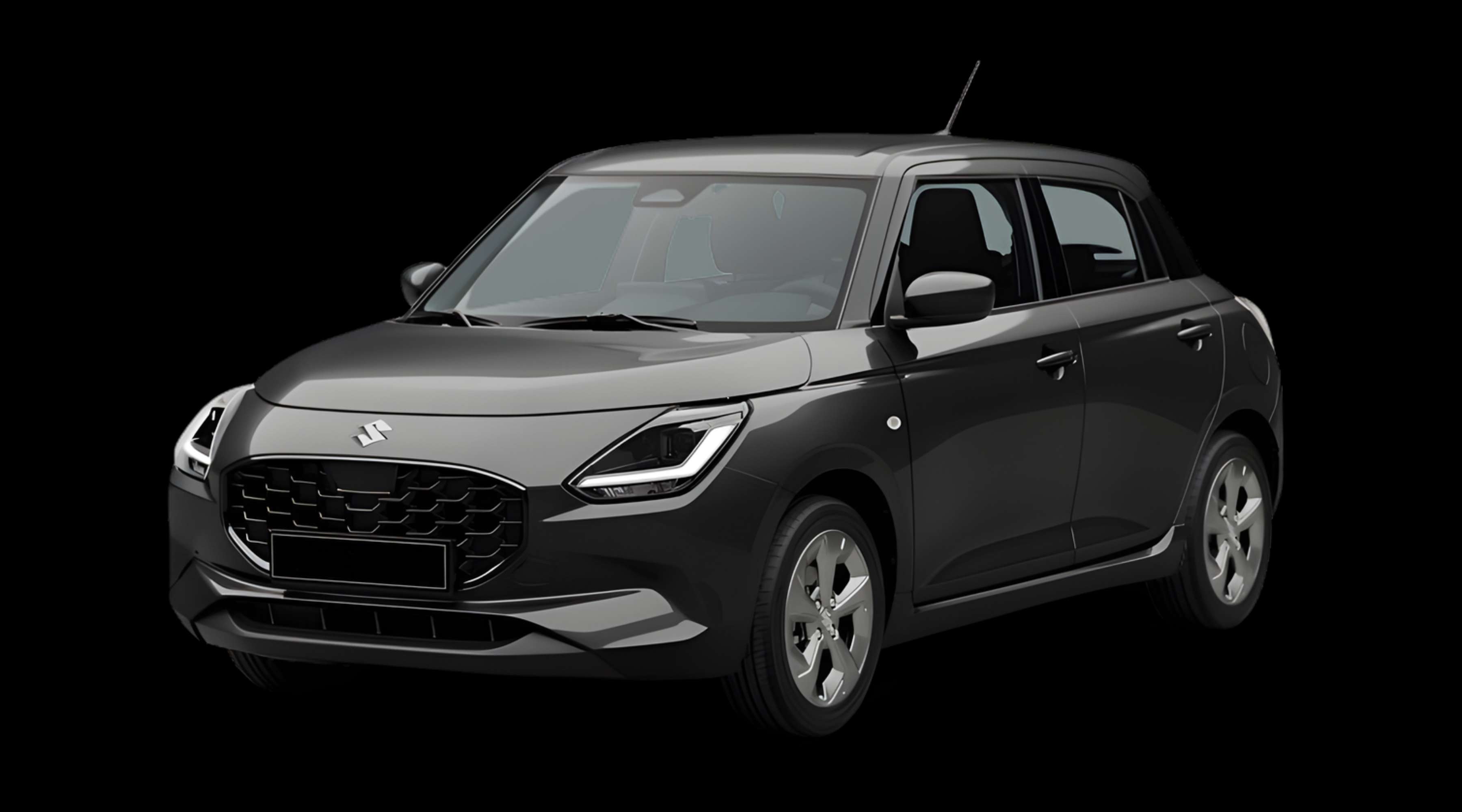 Schräge Frontansicht eines Suzuki Swift, freigestellt