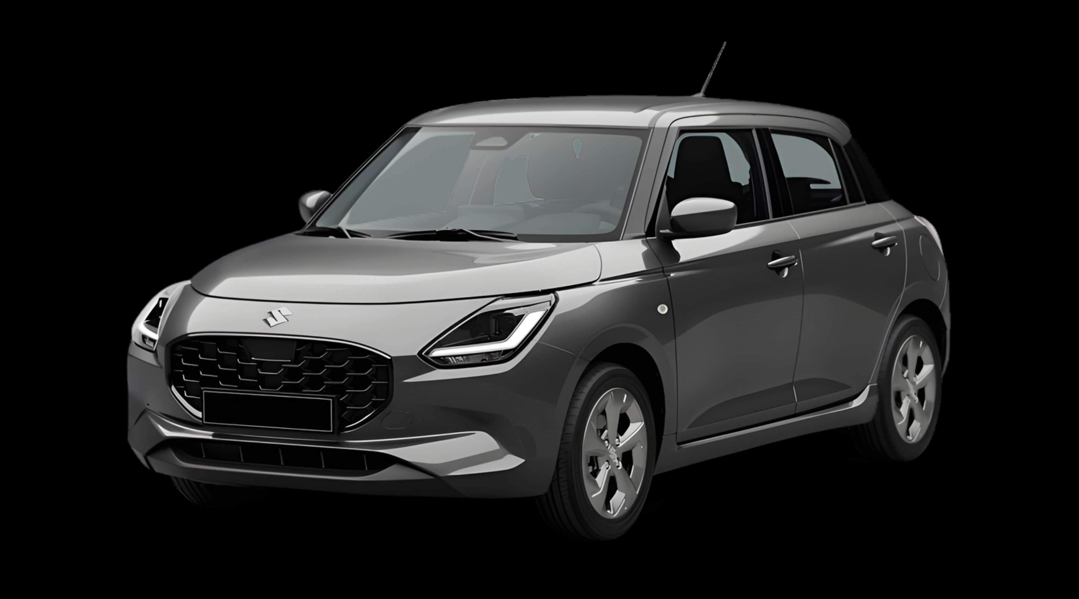 Schräge Frontansicht eines Suzuki Swift, freigestellt