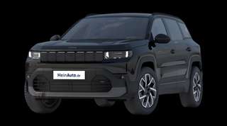 Schräge Frontansicht auf einen Jeep Compass Summit, freigestellt