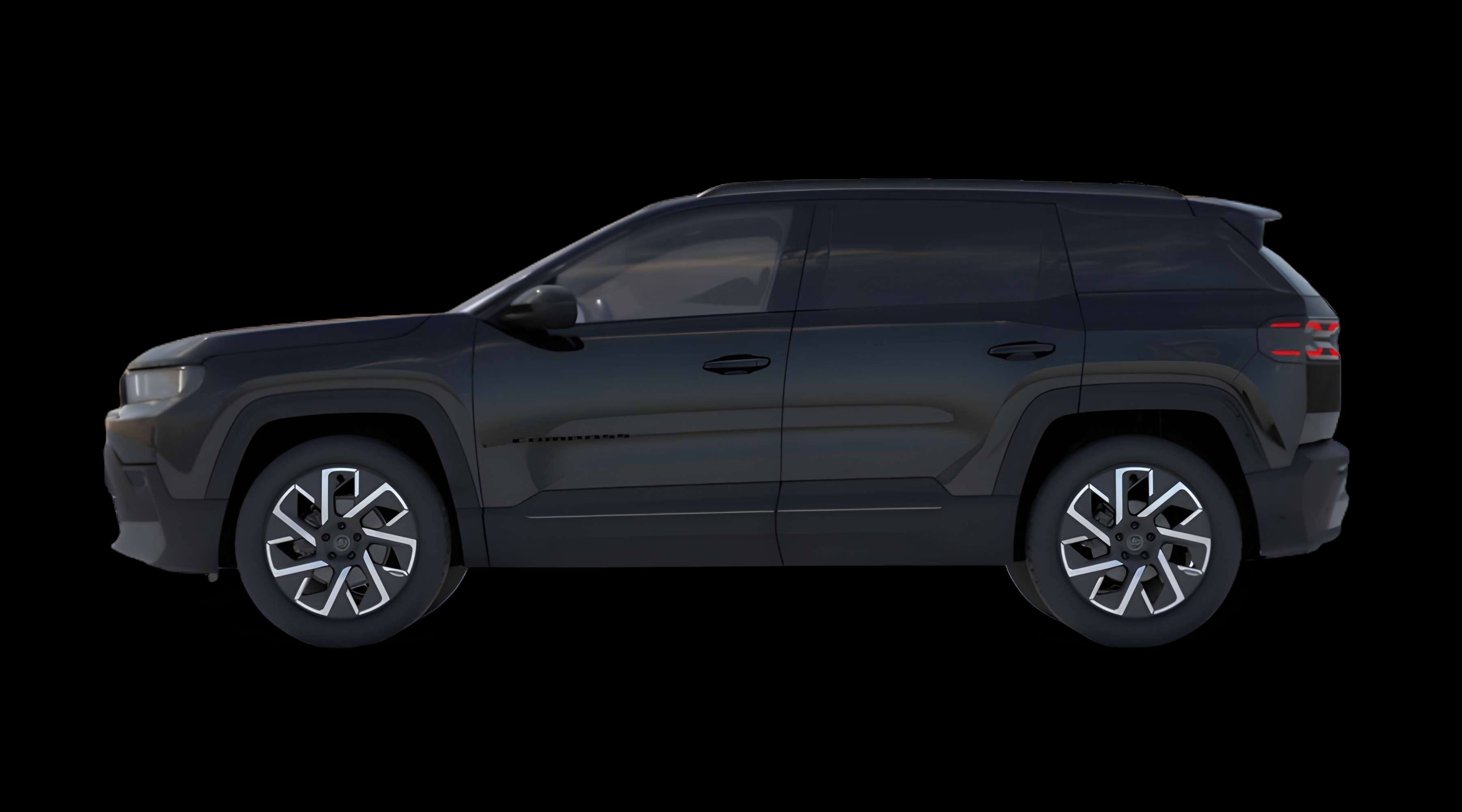 Seitenansicht eines Jeep Compass