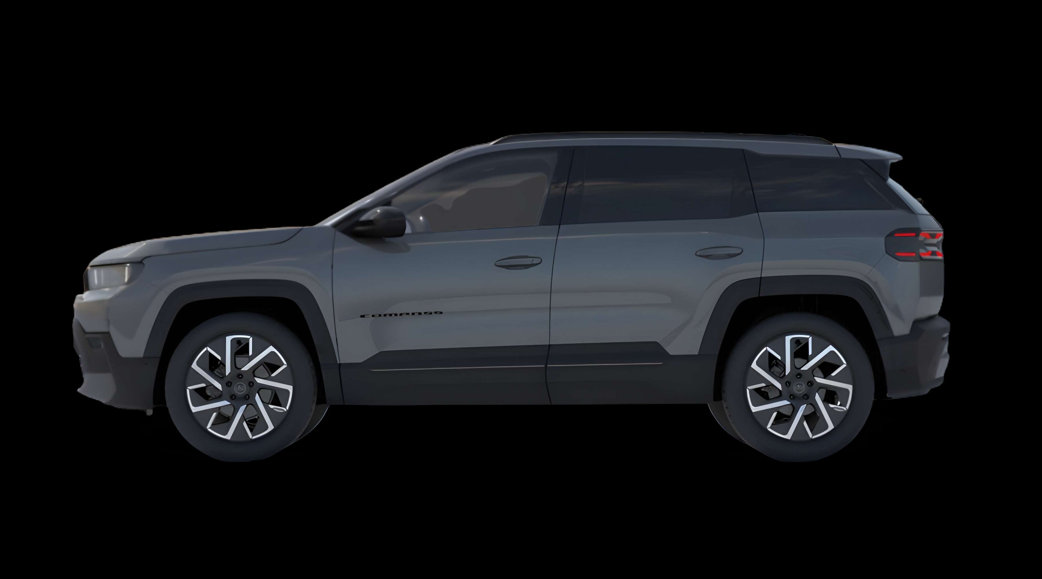 Seitenansicht eines Jeep Compass