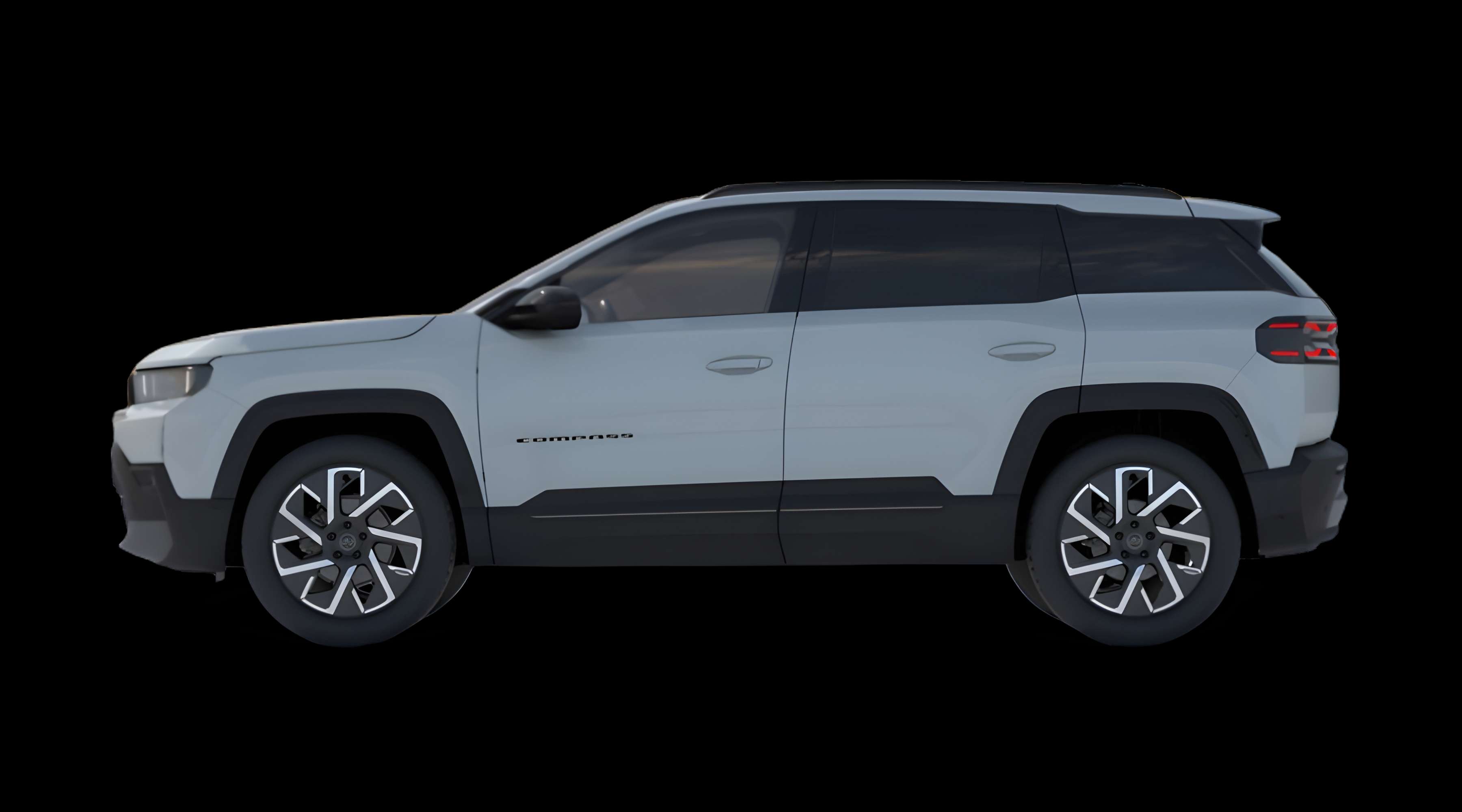 Seitenansicht eines Jeep Compass
