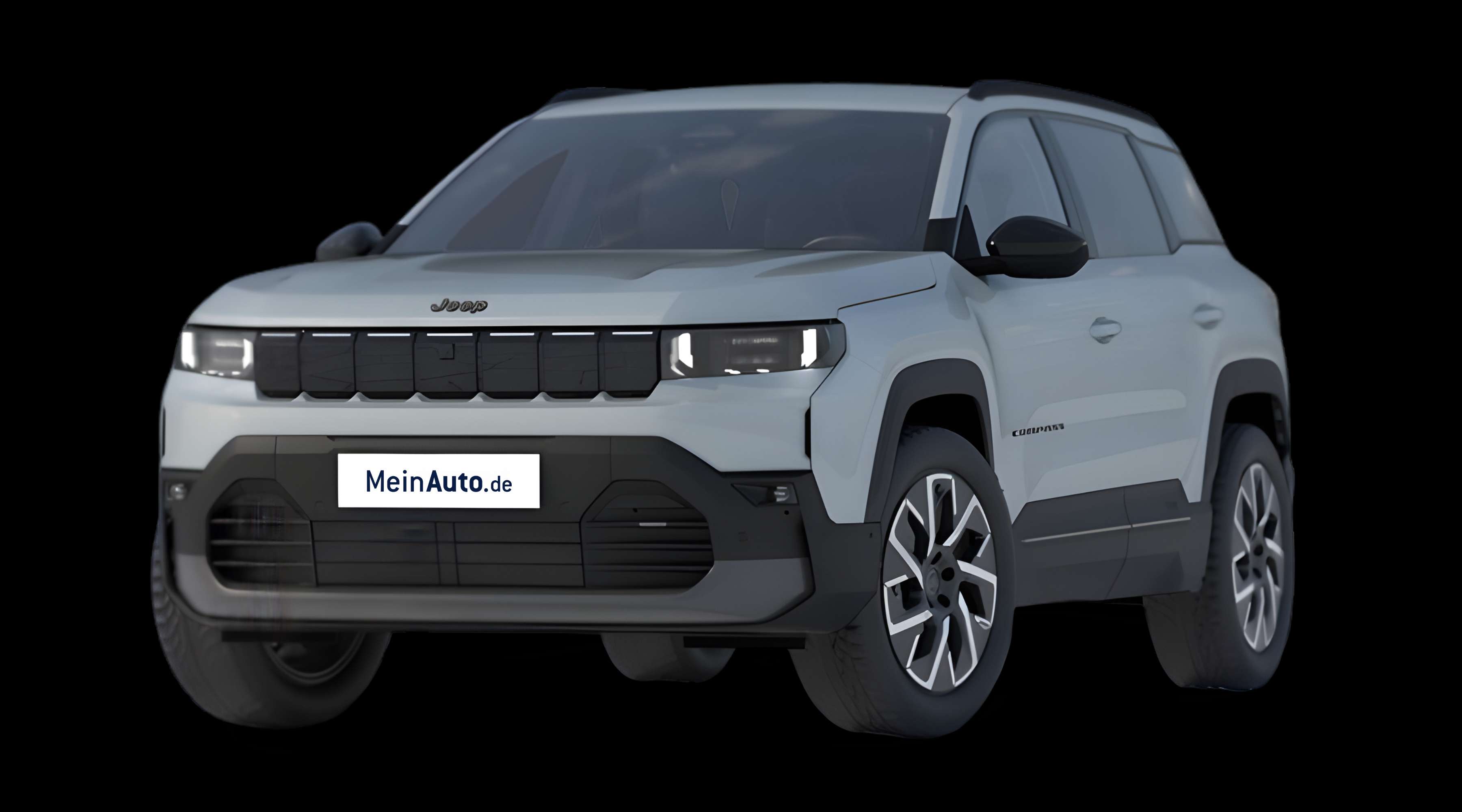Schräge Frontansicht eines Jeep Compass, freigestellt