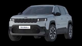 Schräge Frontansicht auf einen Jeep Compass Summit, freigestellt