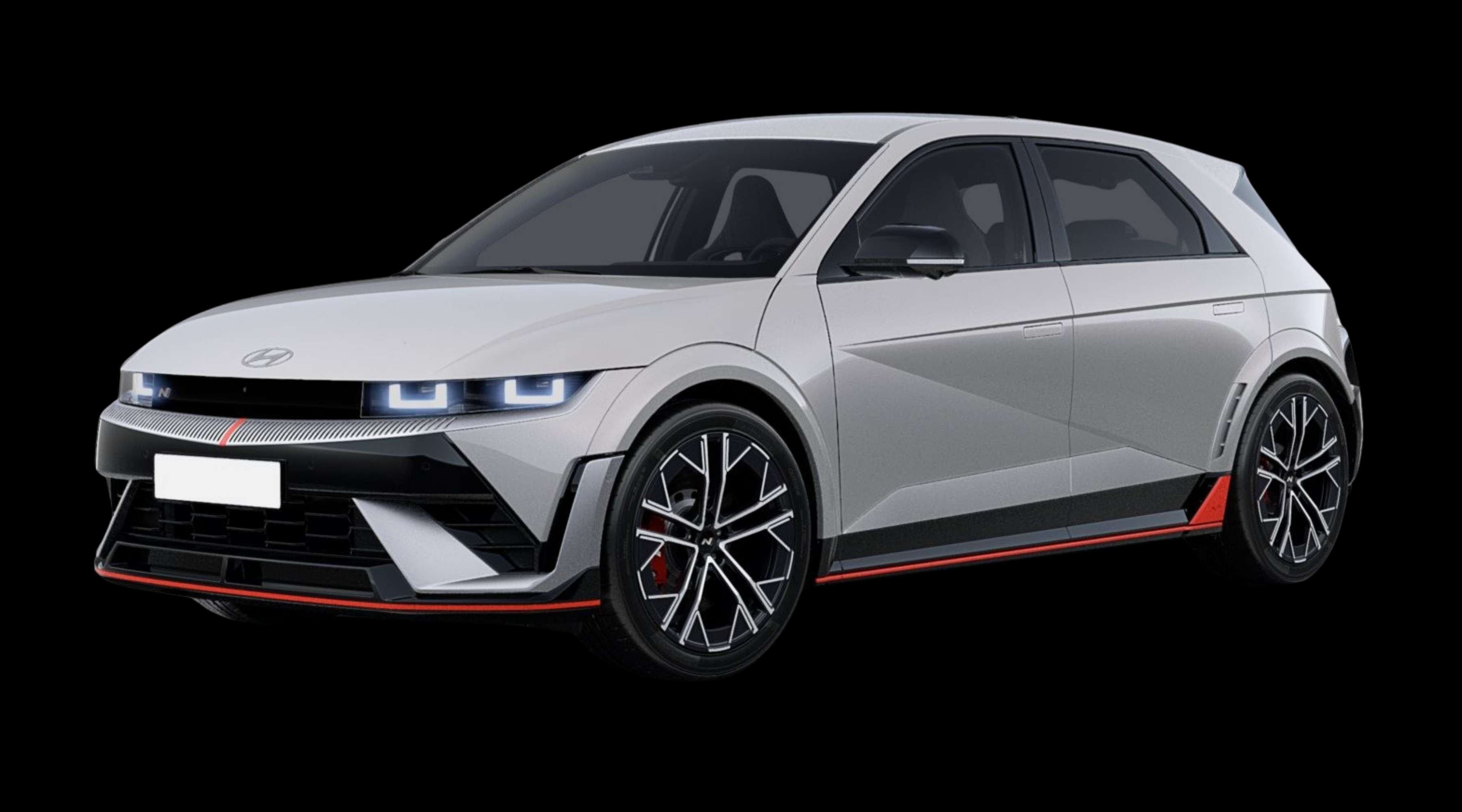 Schräge Frontansicht eines Hyundai IONIQ 5, freigestellt