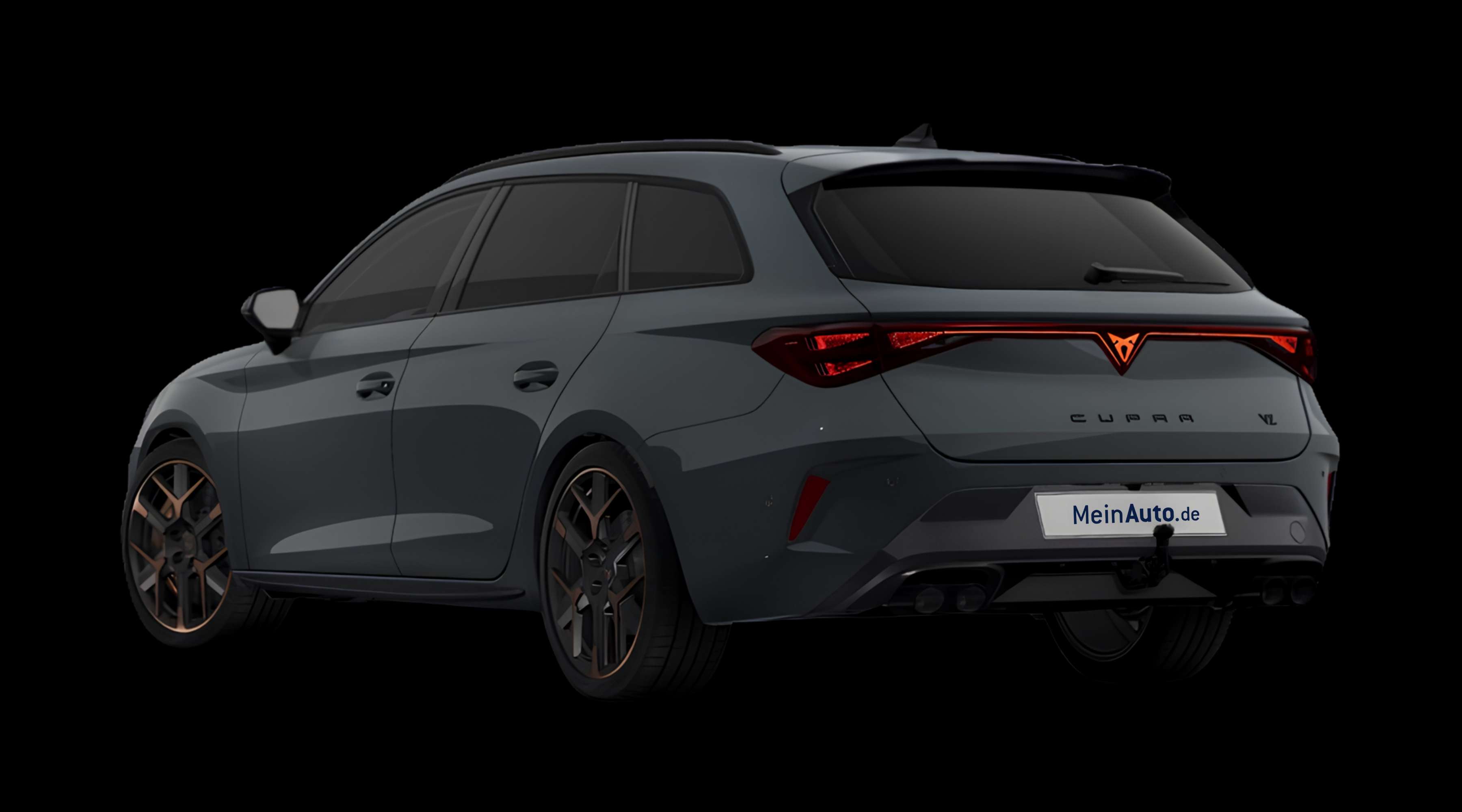 Schräge Heckansicht eines CUPRA Leon, freigestellt