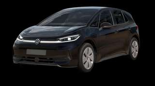 Schräge Frontansicht auf einen Volkswagen ID.3 Neo Trend, freigestellt