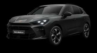 Schräge Frontansicht auf einen CUPRA Terramar , freigestellt