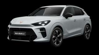 Schräge Frontansicht auf einen CUPRA Terramar , freigestellt