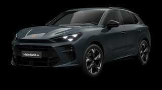 Schräge Frontansicht auf einen CUPRA Terramar , freigestellt