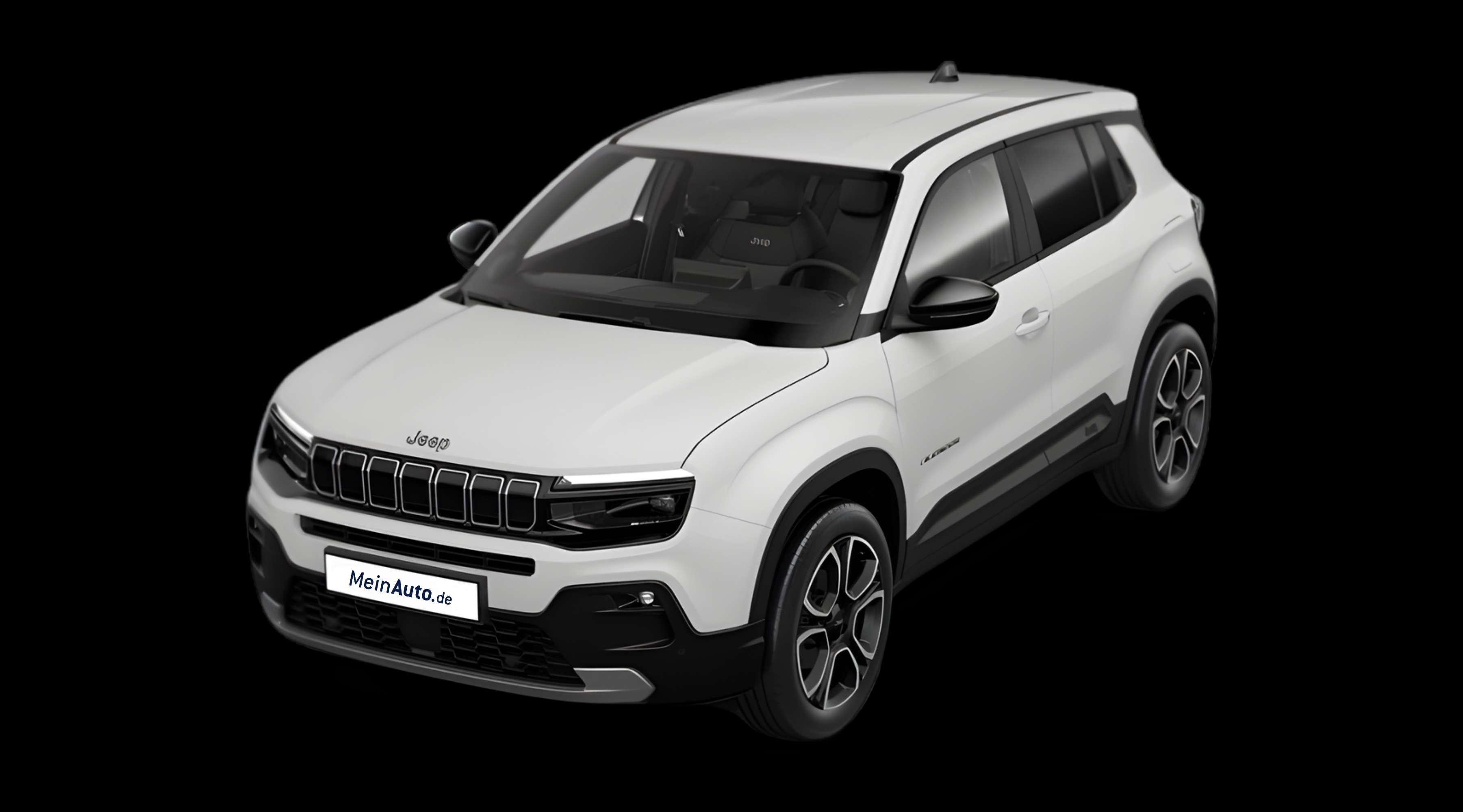 Schräge Frontansicht eines Jeep Avenger, freigestellt