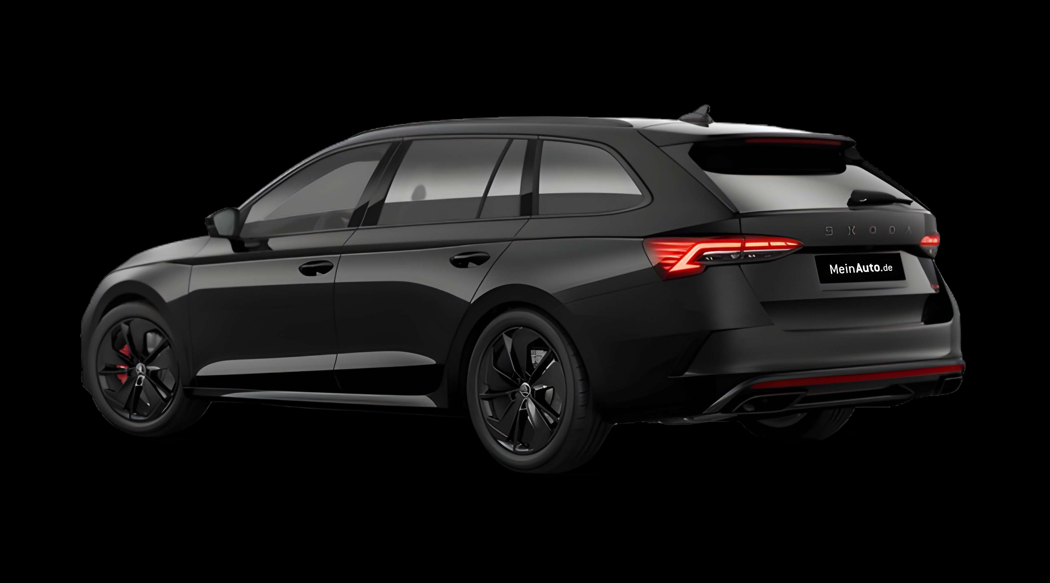 Schräge Heckansicht eines Skoda Octavia, freigestellt
