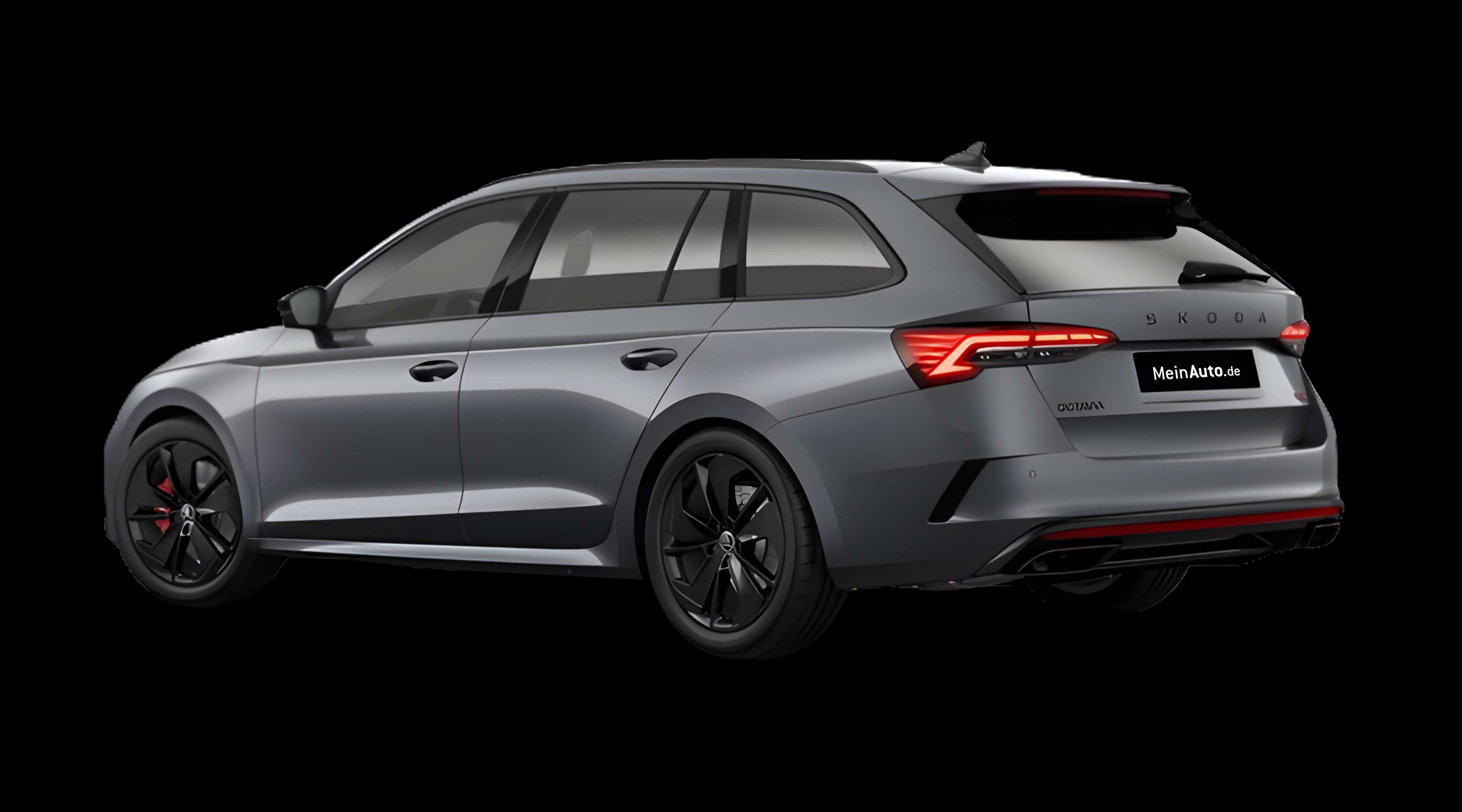 Schräge Heckansicht eines Skoda Octavia, freigestellt
