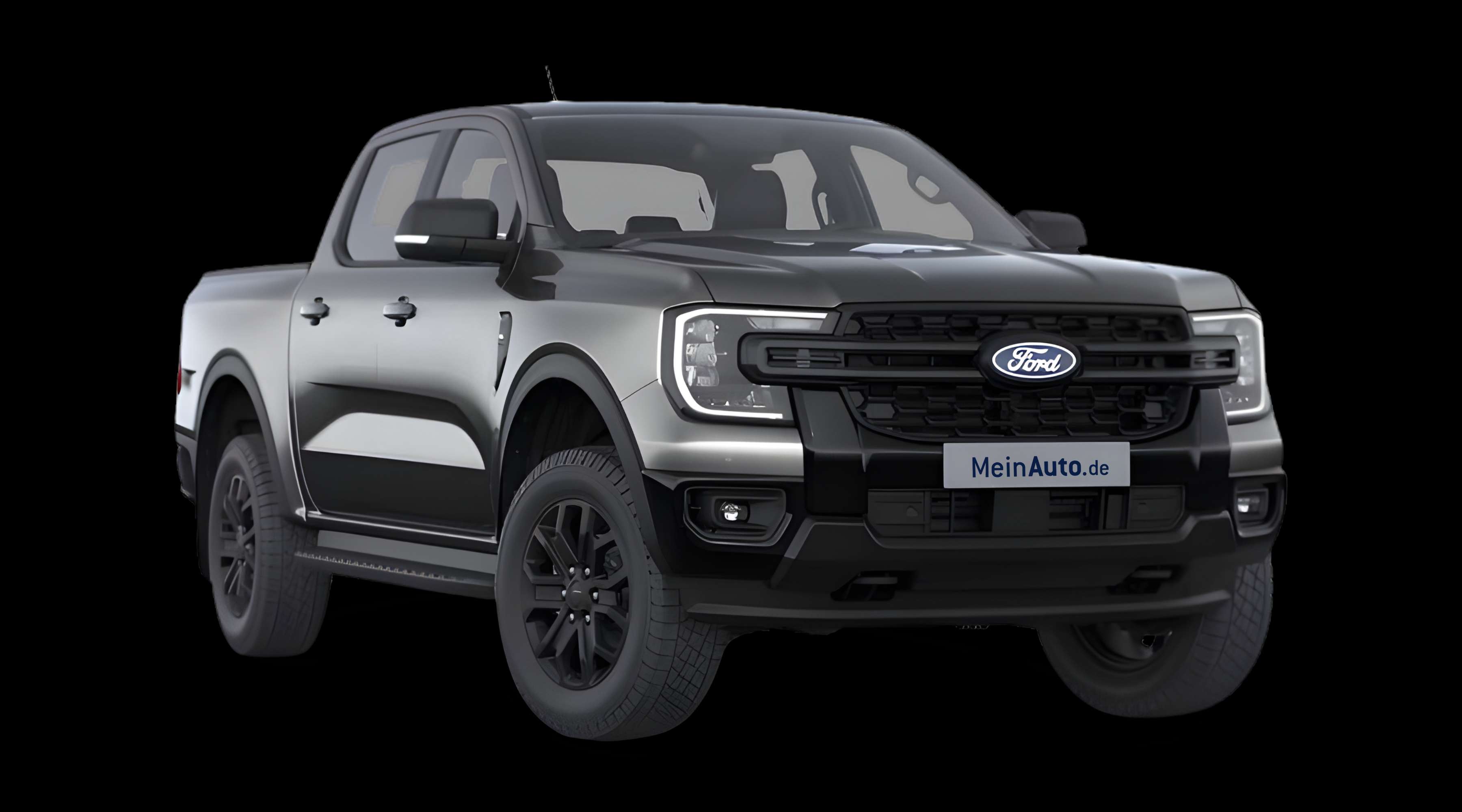 Schräge Frontansicht eines Ford Ranger, freigestellt