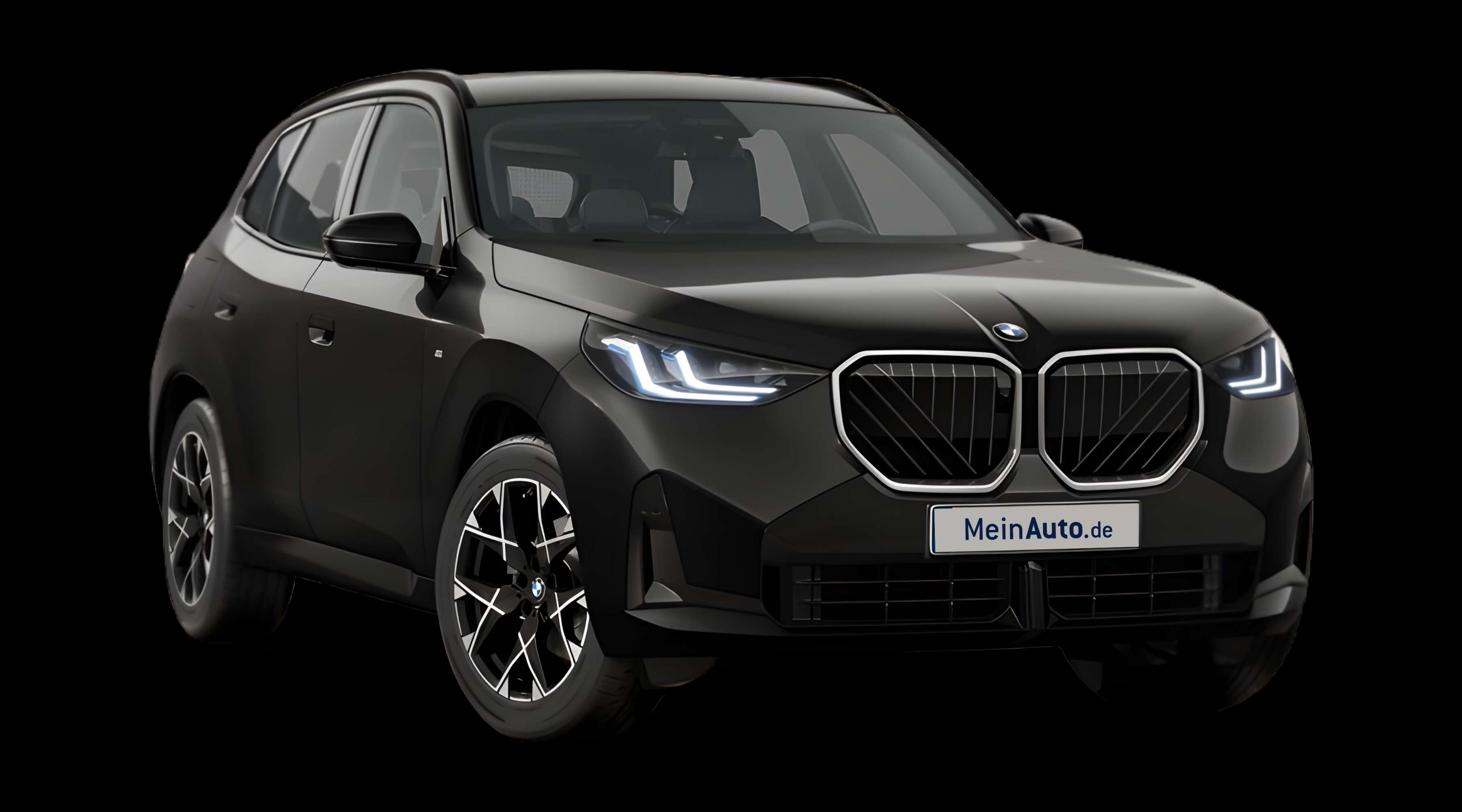 Schräge Frontansicht eines BMW X3, freigestellt