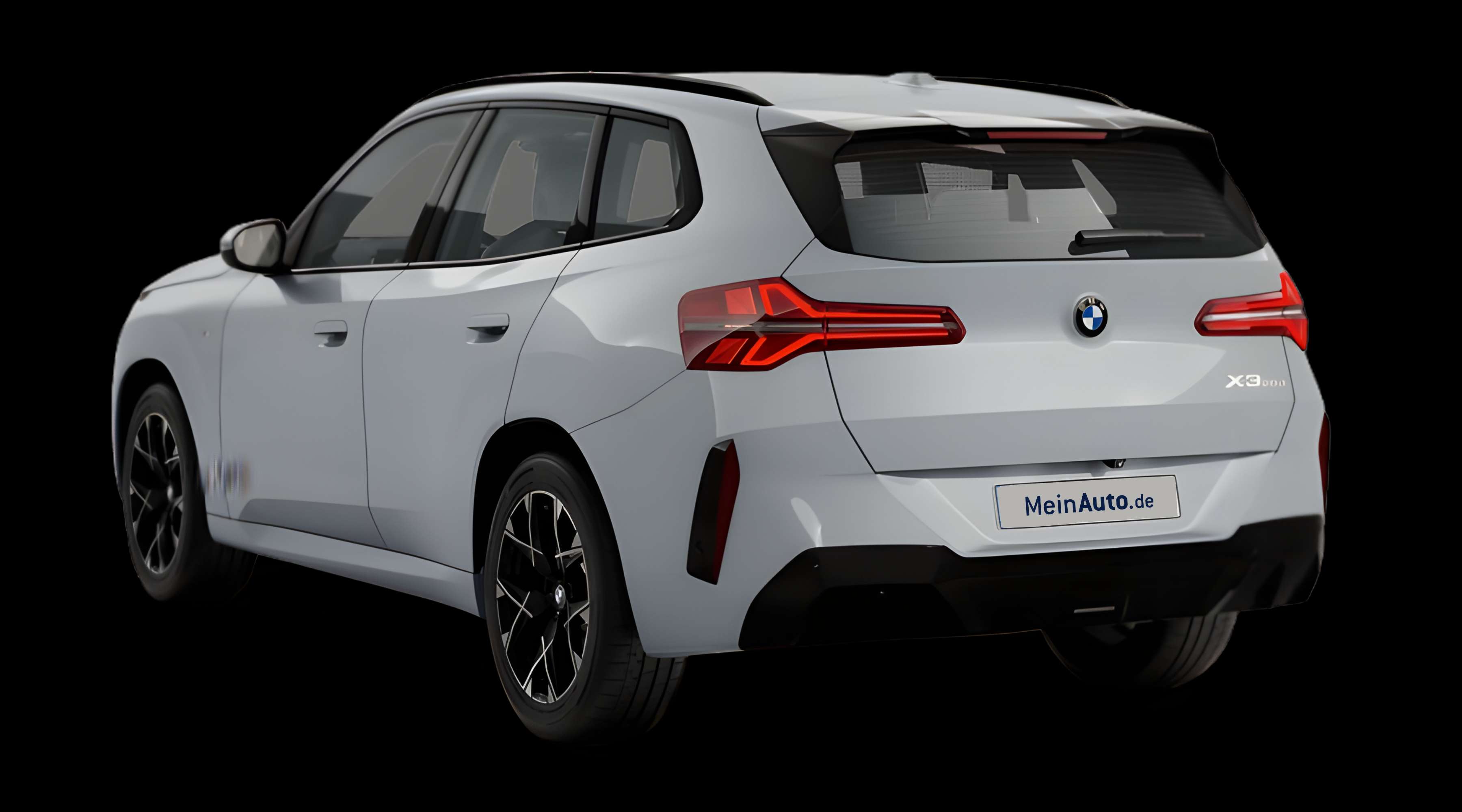 Schräge Heckansicht eines BMW X3, freigestellt