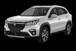 Schräge Frontansicht auf einen Suzuki S-Cross Comfort, freigestellt
