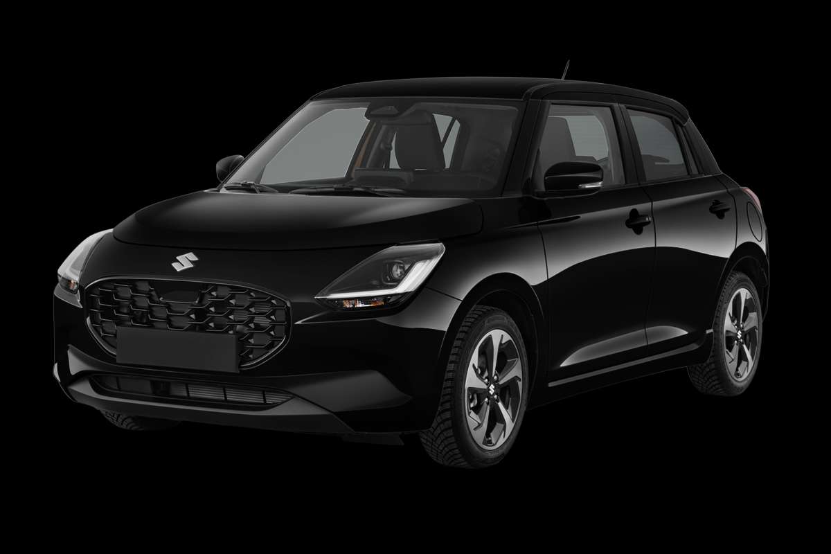 Schräge Frontansicht eines Suzuki Swift, freigestellt