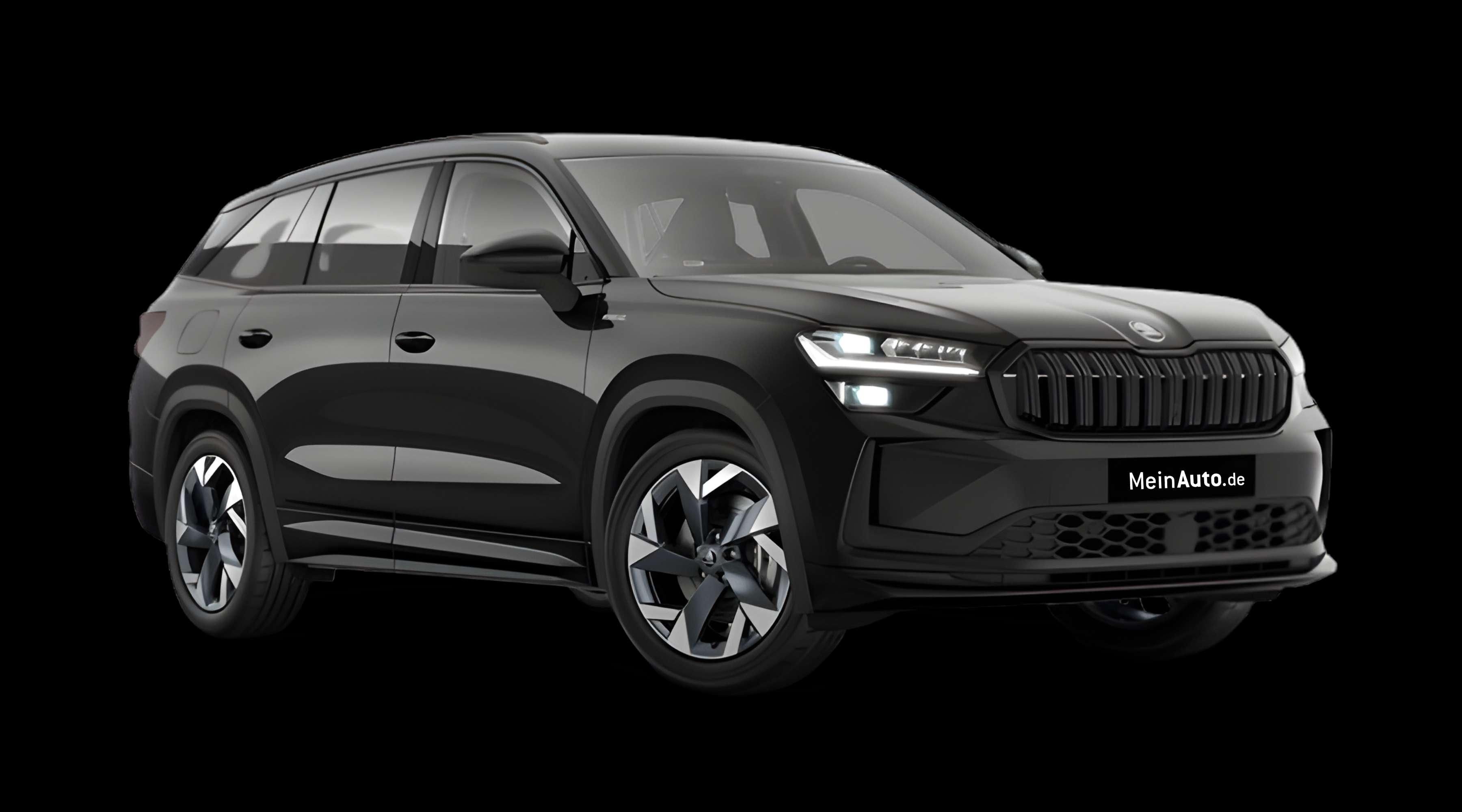 Schräge Frontansicht eines Skoda Kodiaq, freigestellt