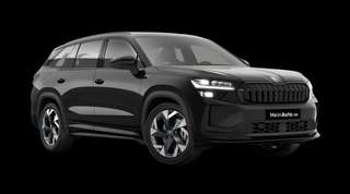 Schräge Frontansicht auf einen Skoda Kodiaq Sportline, freigestellt