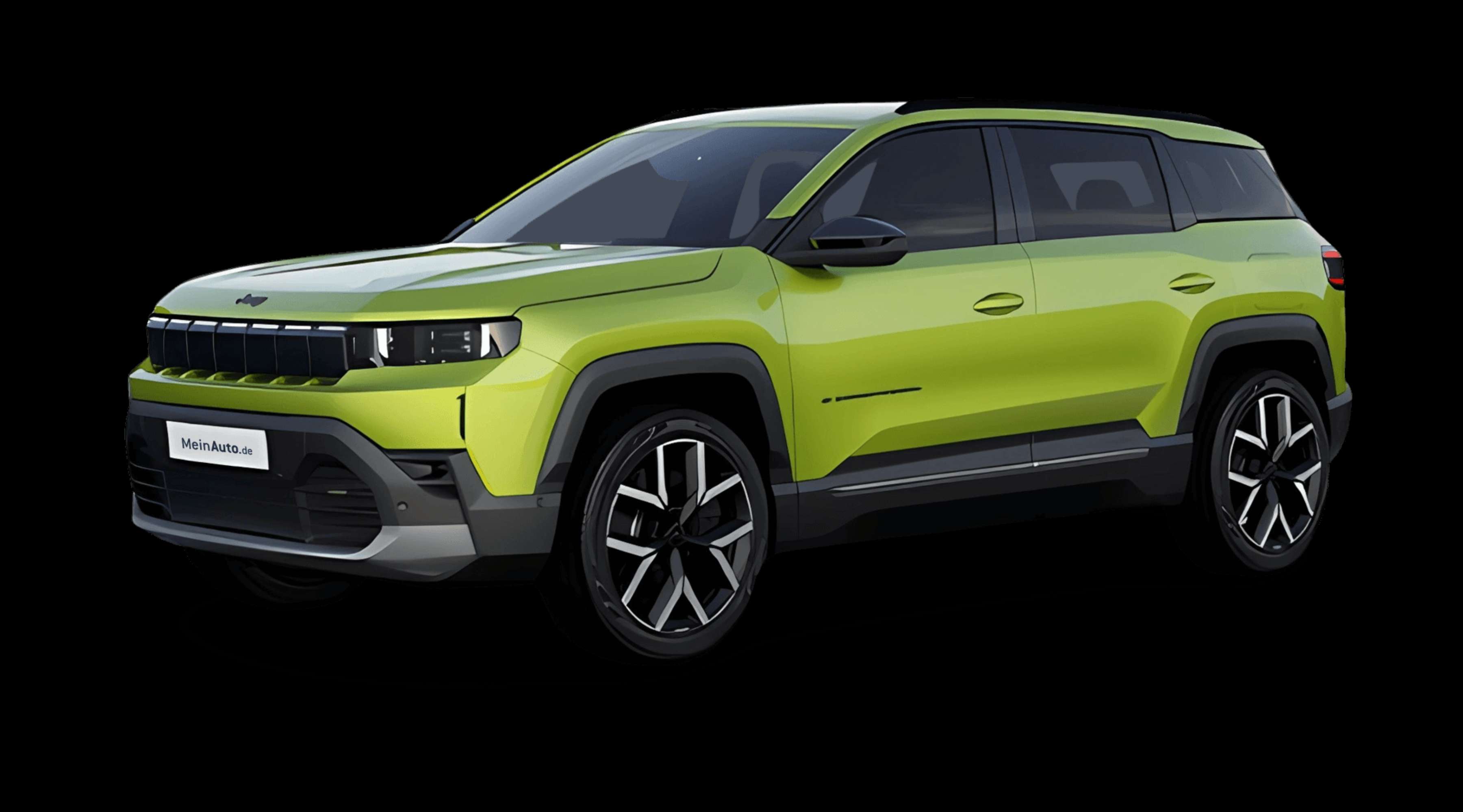 Schräge Frontansicht eines Jeep Compass, freigestellt
