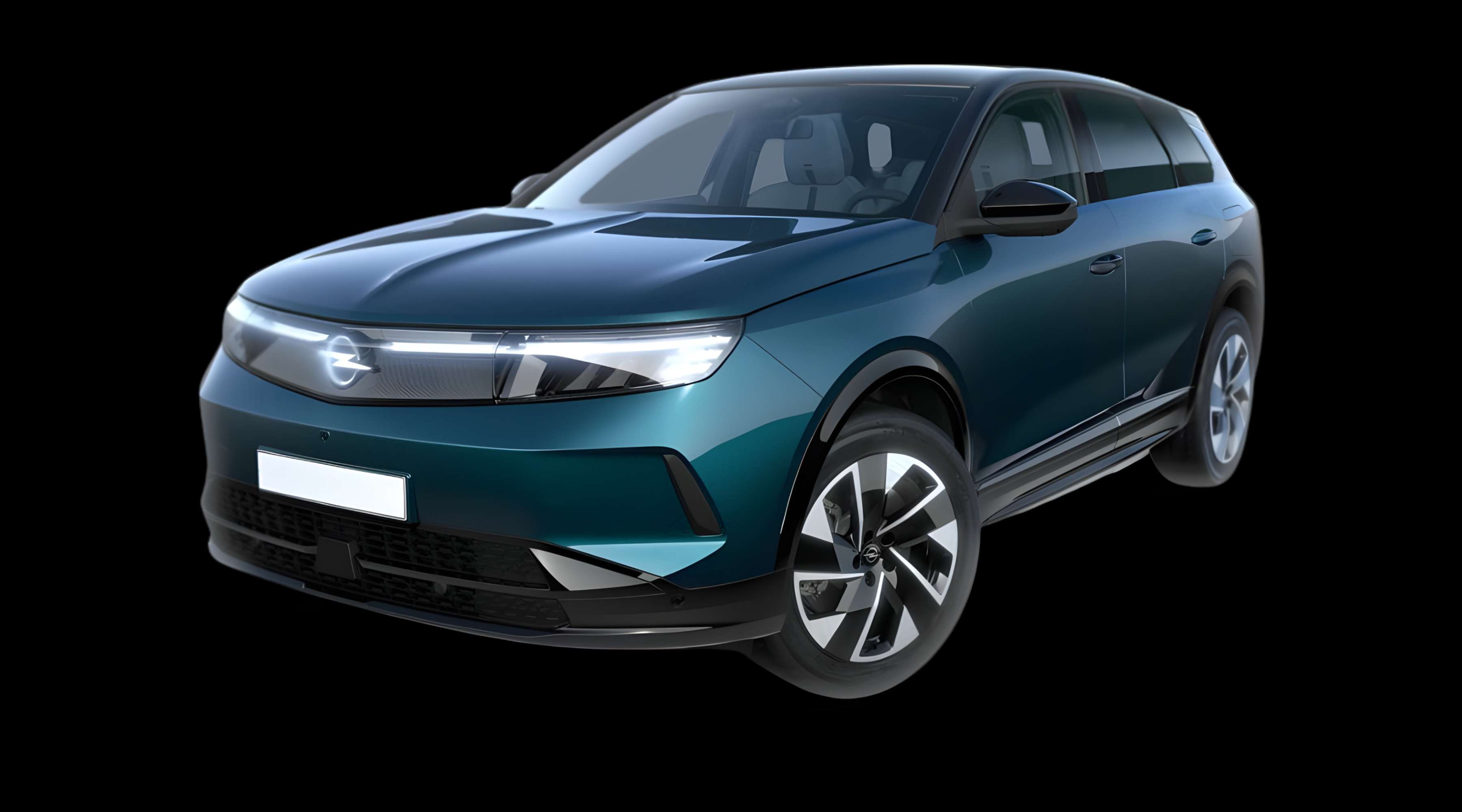 Schräge Frontansicht eines Opel Grandland, freigestellt