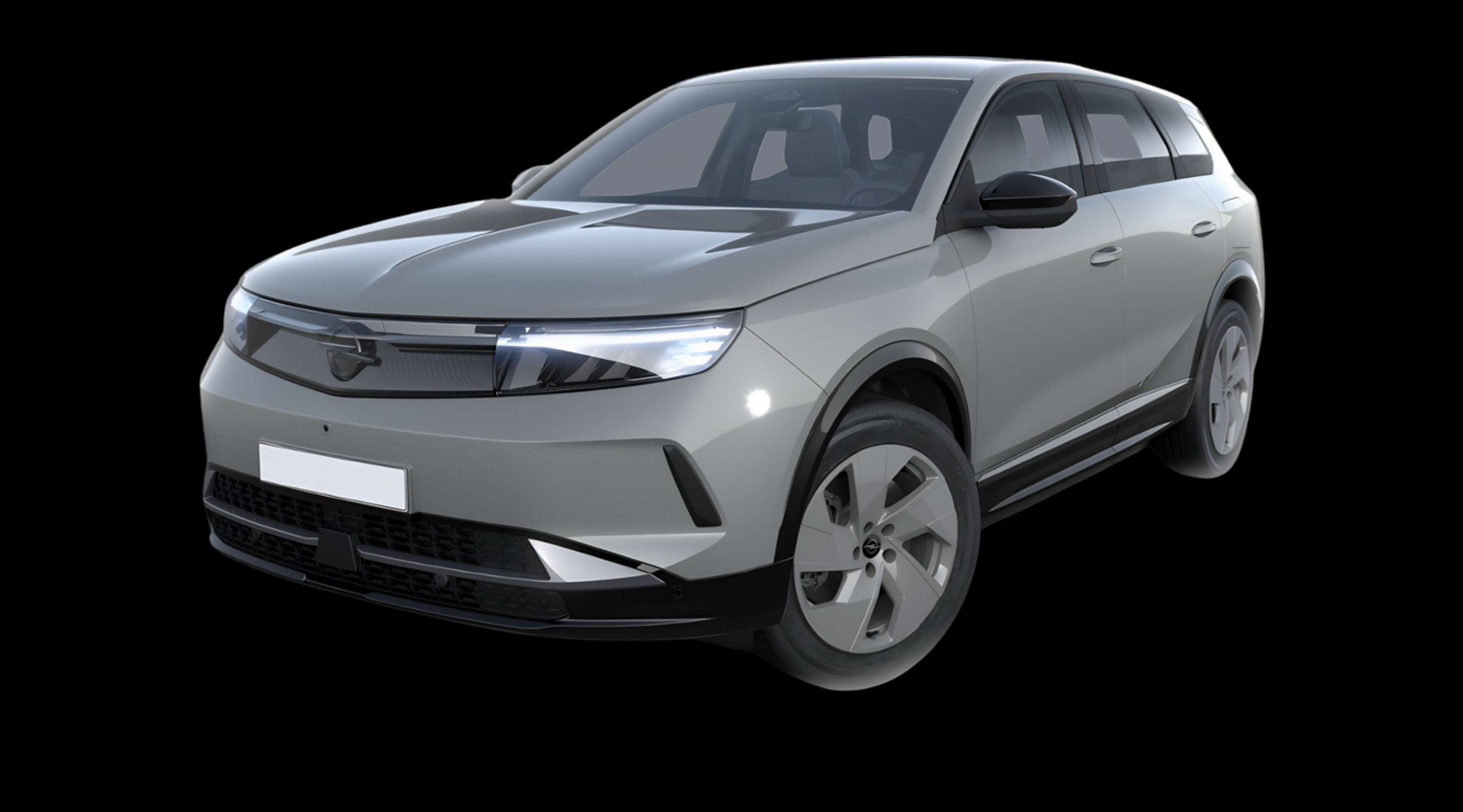 Schräge Frontansicht eines Opel Grandland, freigestellt