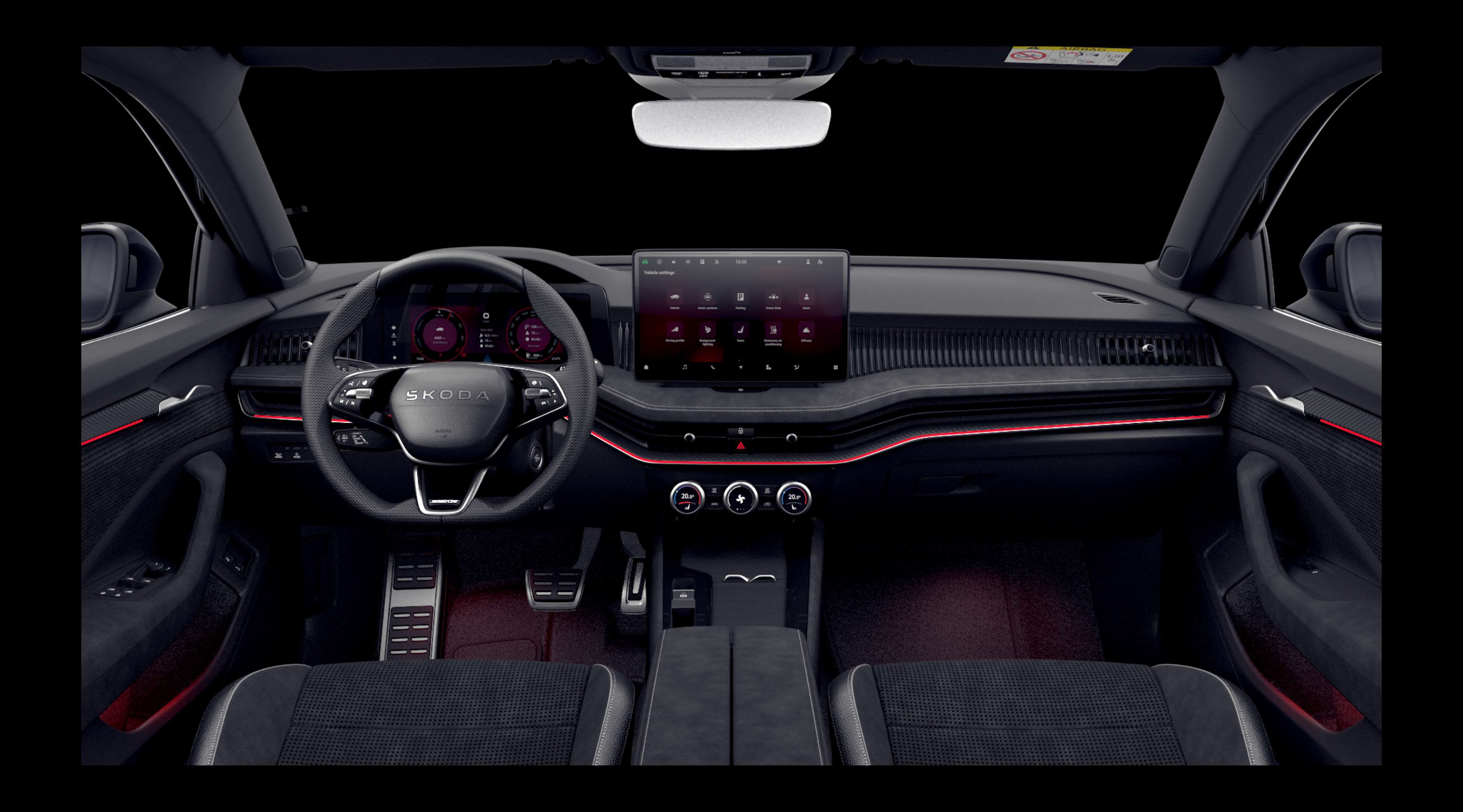 Armaturenbrett eines Skoda Superb