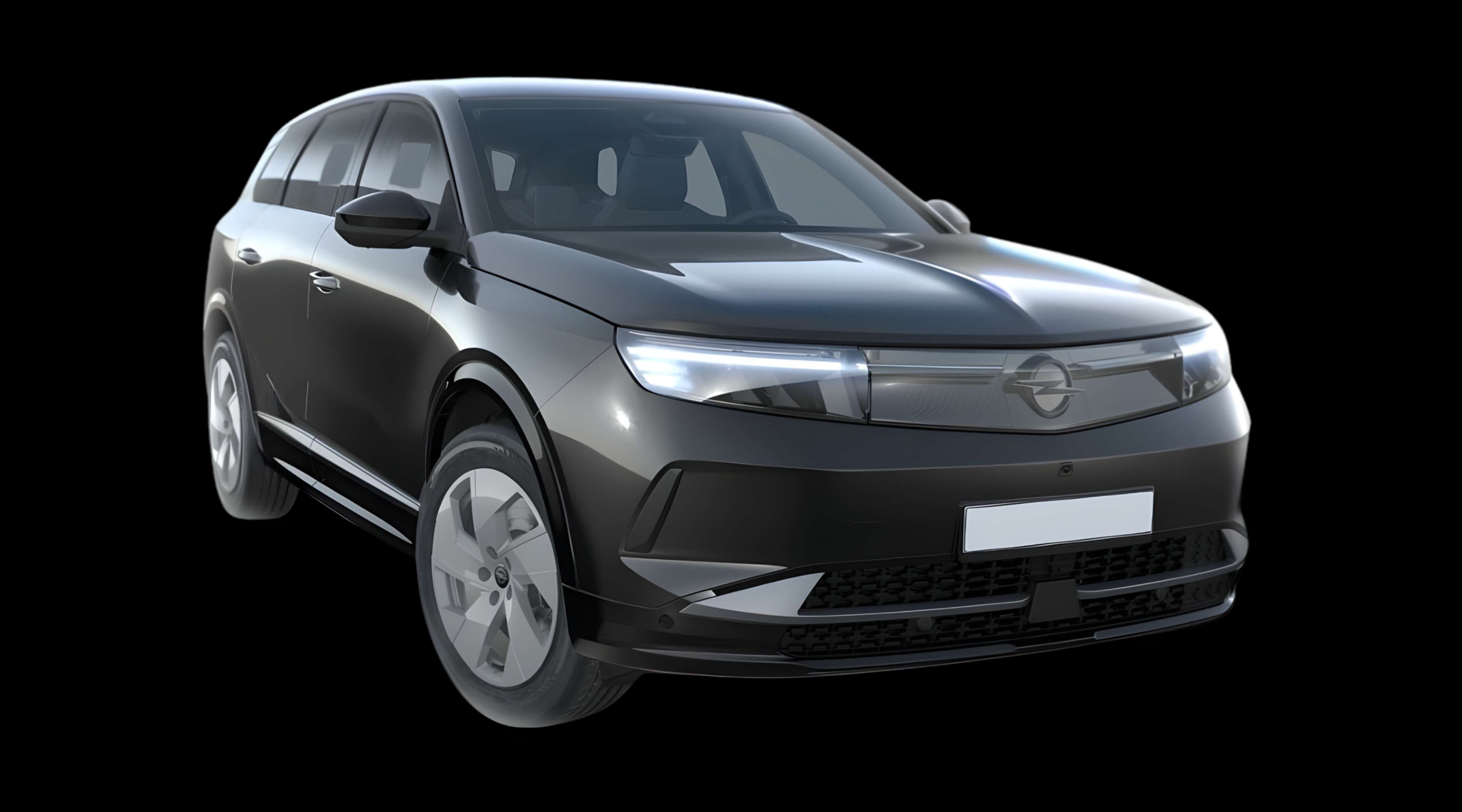 Schräge Frontansicht eines Opel Grandland, freigestellt