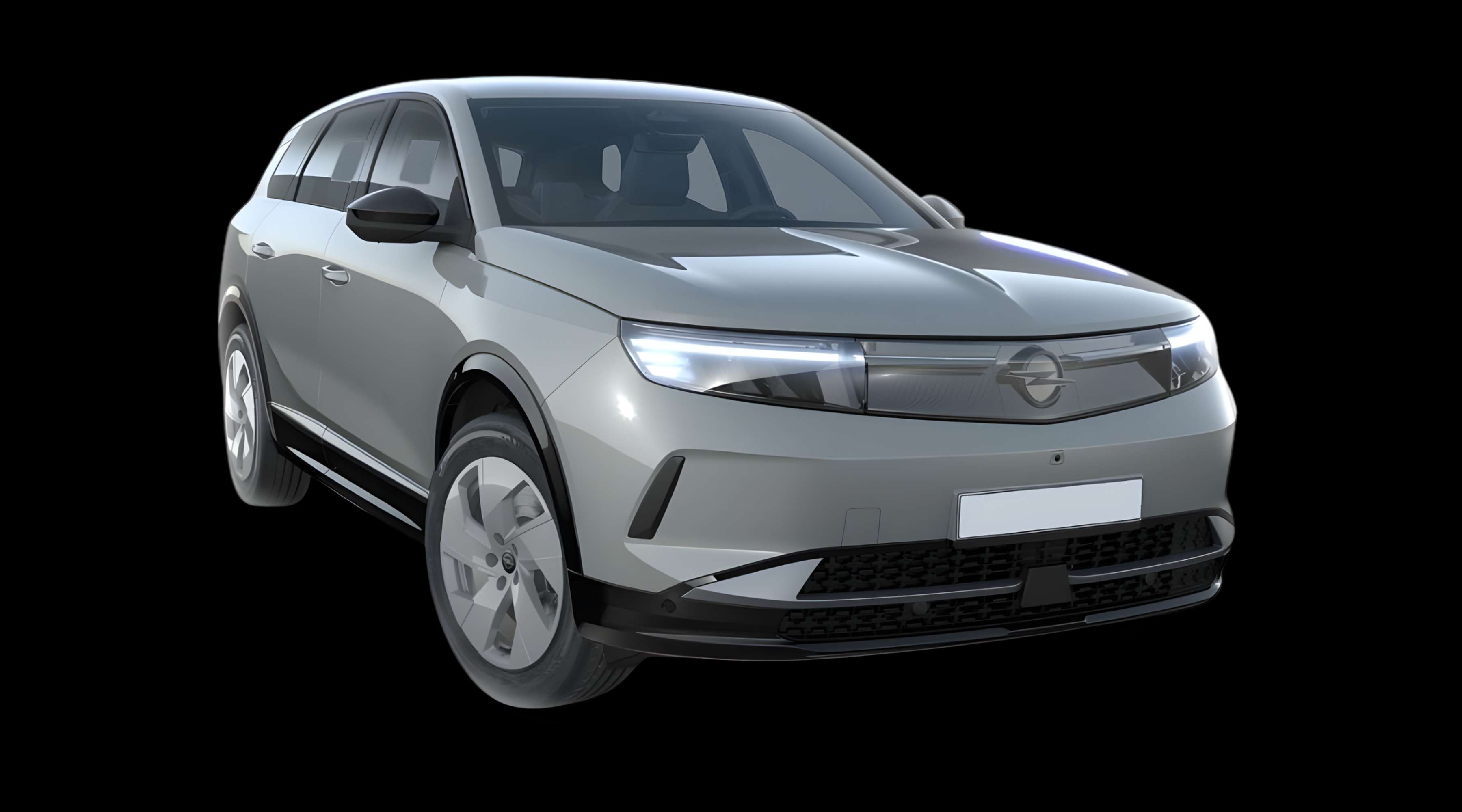 Schräge Frontansicht eines Opel Grandland, freigestellt