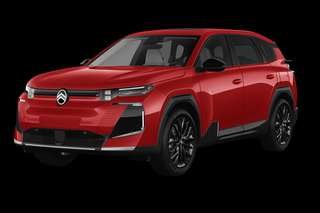 Schräge Frontansicht auf einen Citroën C5 Aircross MAX, freigestellt