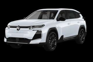 Schräge Frontansicht auf einen Citroën C5 Aircross MAX, freigestellt