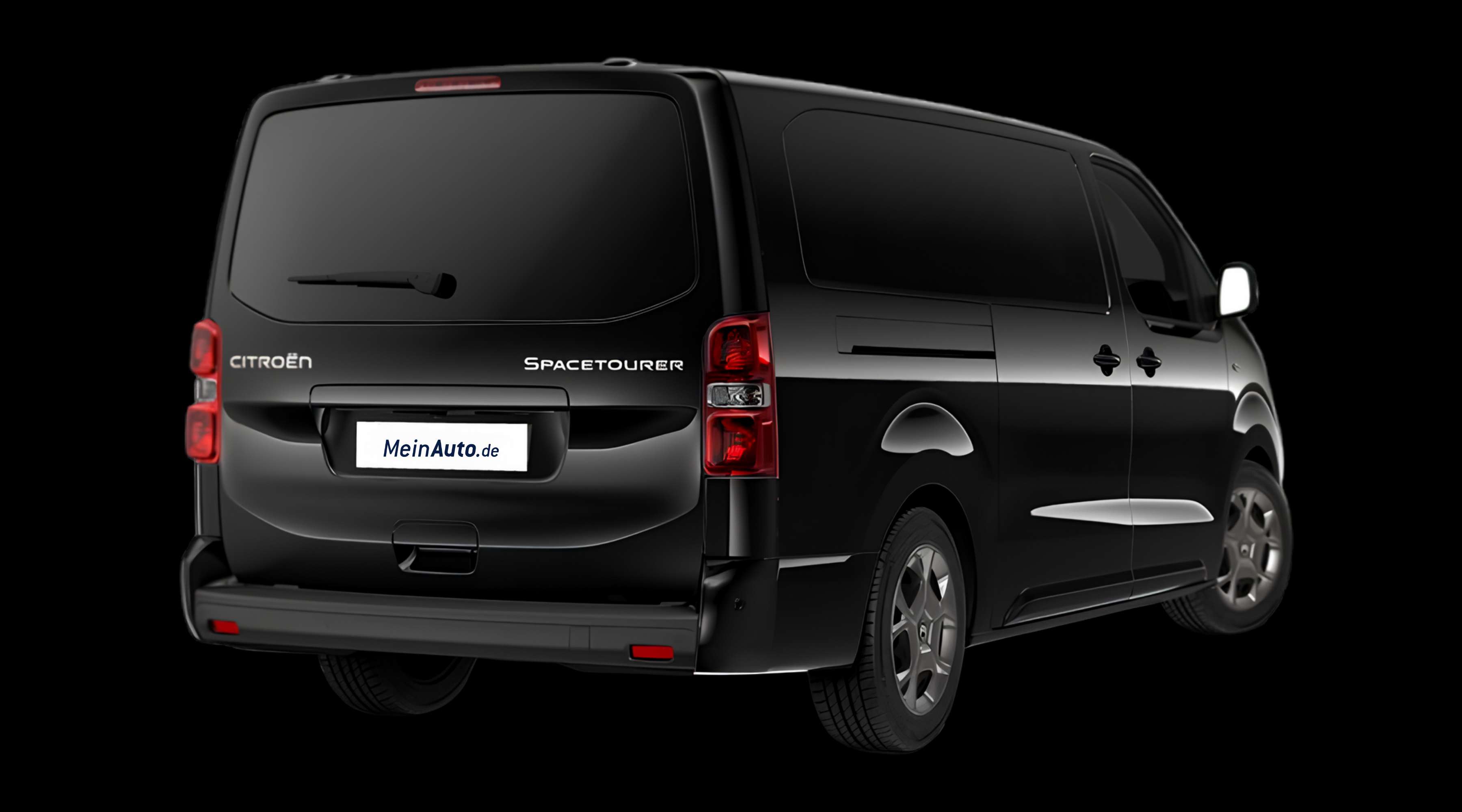 Schräge Heckansicht eines Citroën SpaceTourer, freigestellt