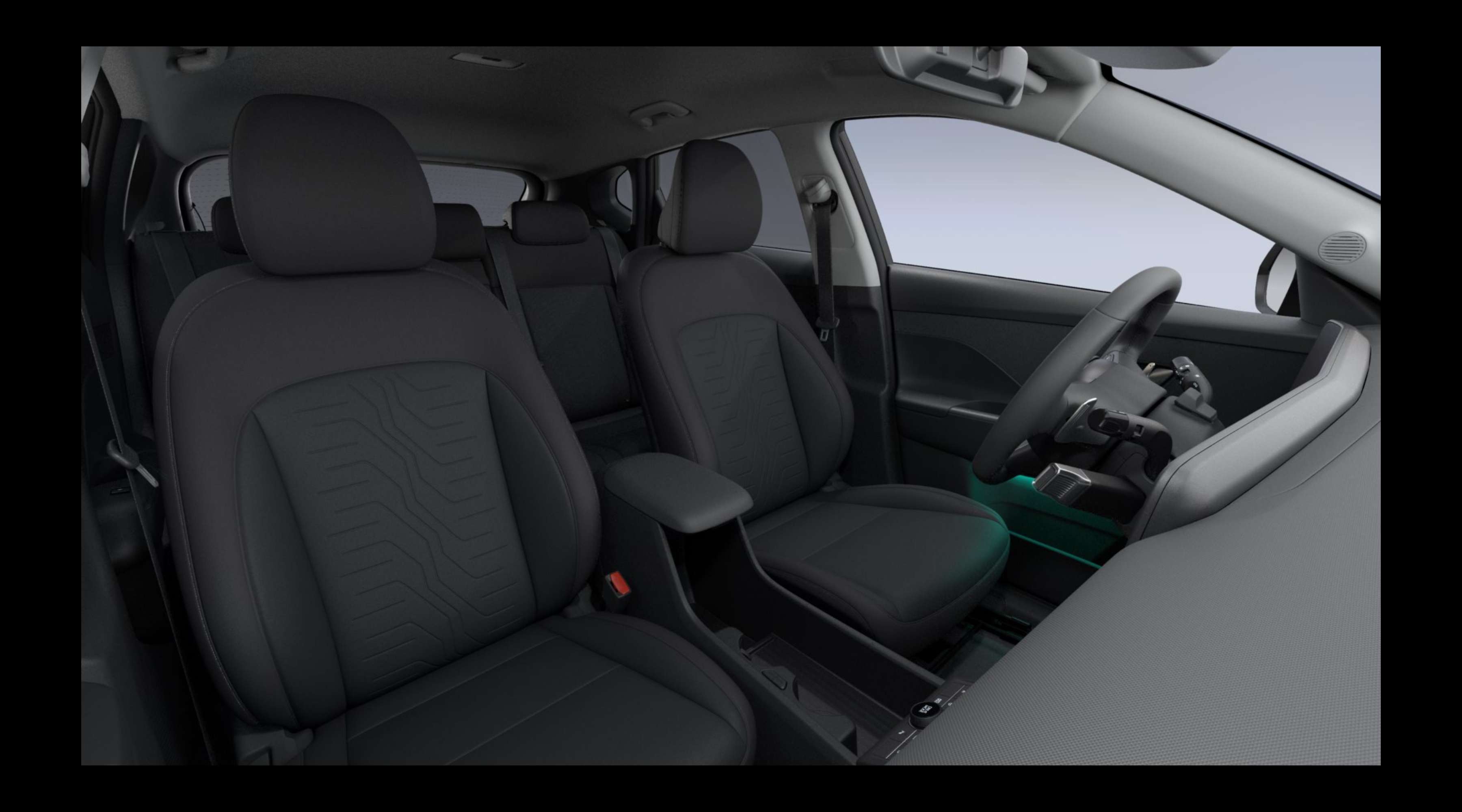 Vordersitze eines Hyundai Kona Elektro