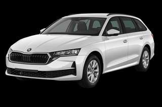 Schräge Frontansicht auf einen Skoda Octavia Sportline, freigestellt