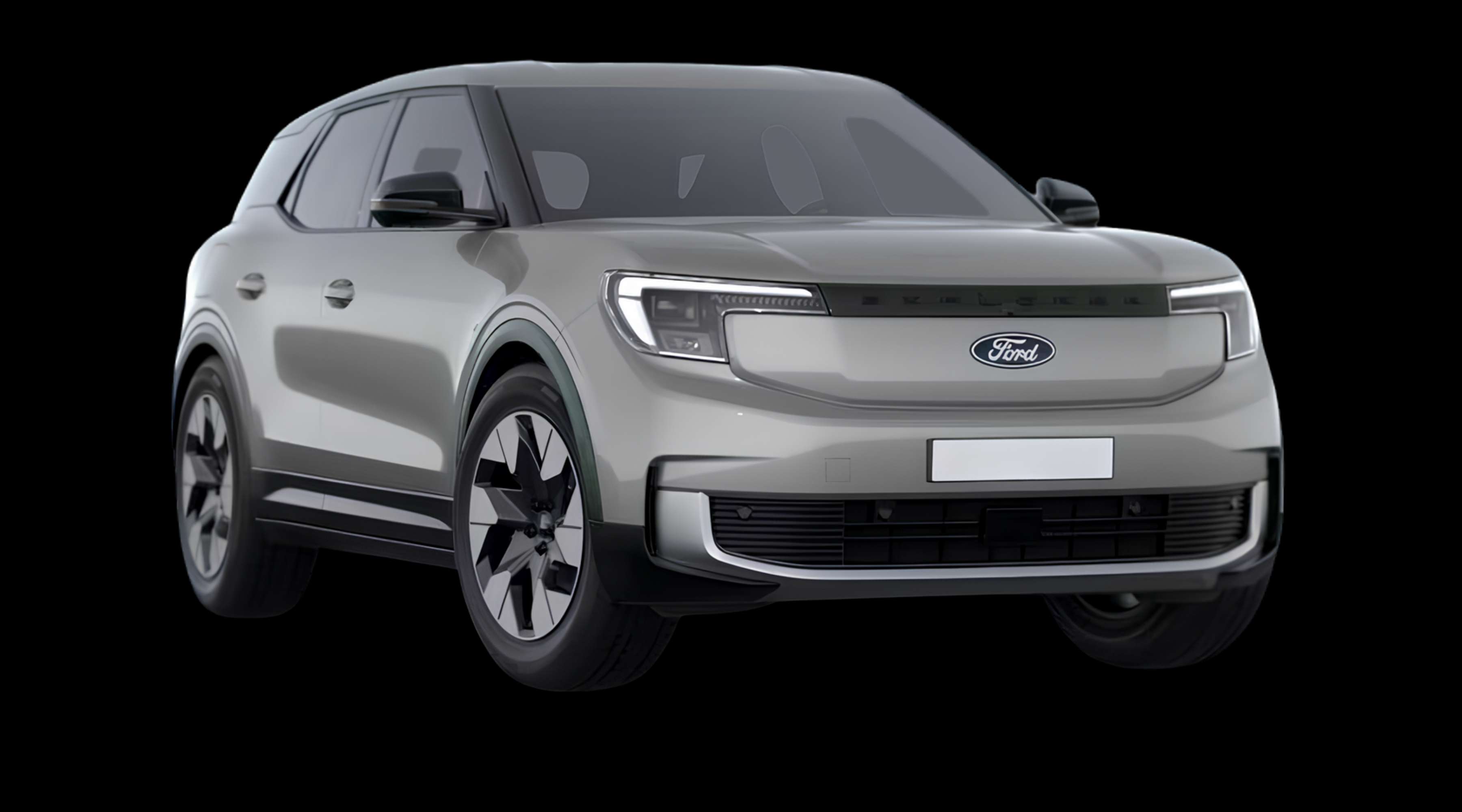Schräge Frontansicht eines Ford Explorer, freigestellt