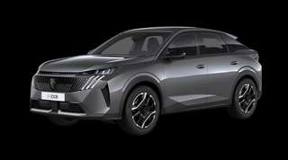 Schräge Frontansicht auf einen Peugeot 3008 Allure, freigestellt