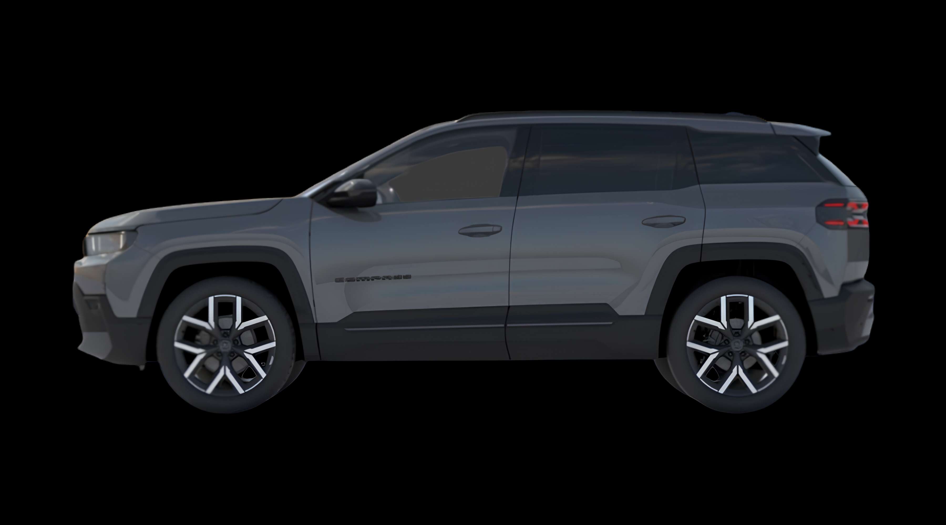 Seitenansicht eines Jeep Compass