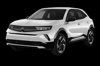 Schräge Frontansicht auf einen Opel Mokka Edition, freigestellt