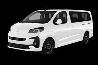 Schräge Frontansicht auf einen Opel Zafira Electric GS, freigestellt