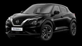 Schräge Frontansicht auf einen Nissan JUKE N-CONNECTA, freigestellt