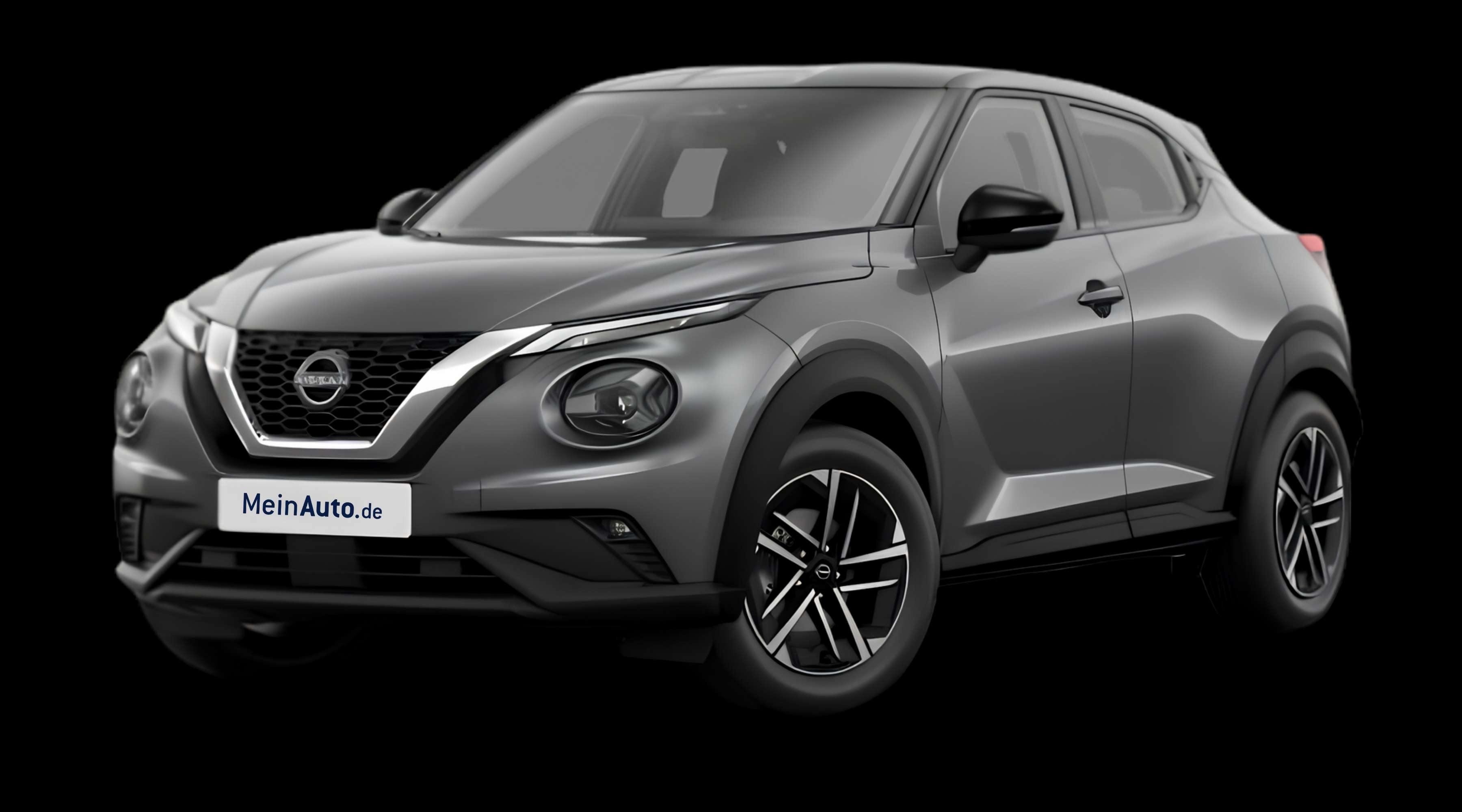 Schräge Frontansicht eines Nissan JUKE, freigestellt