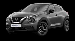 Schräge Frontansicht auf einen Nissan JUKE N-CONNECTA, freigestellt