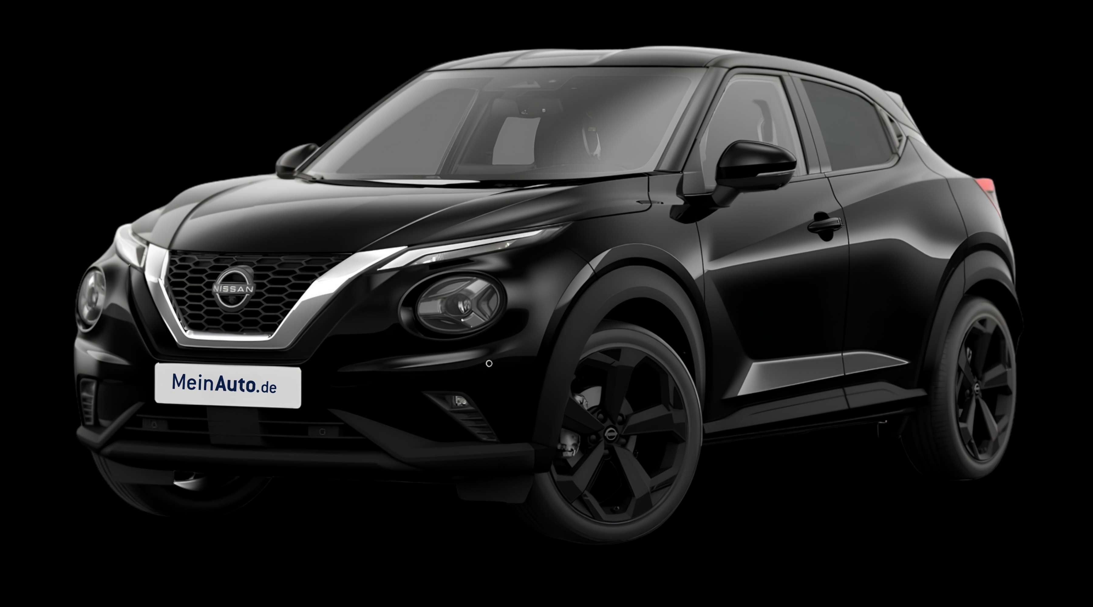 Schräge Frontansicht eines Nissan JUKE, freigestellt