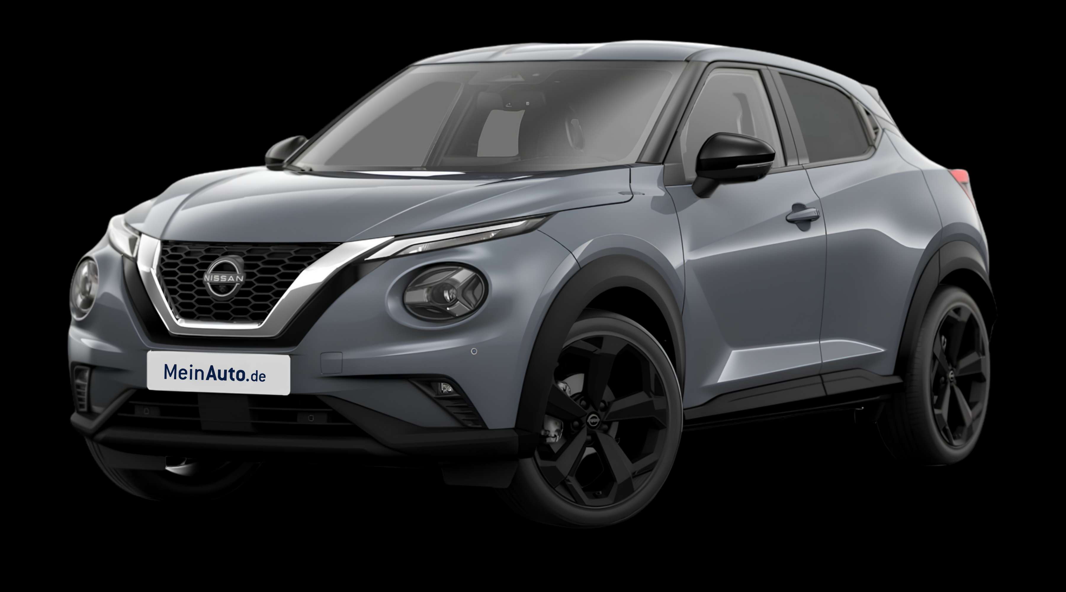 Schräge Frontansicht eines Nissan JUKE, freigestellt