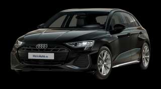Schräge Frontansicht auf einen Audi A3 S line, freigestellt