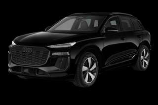 Schräge Frontansicht auf einen Audi SQ6 e-tron , freigestellt