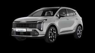 Schräge Frontansicht auf einen Kia Sportage GT-line, freigestellt