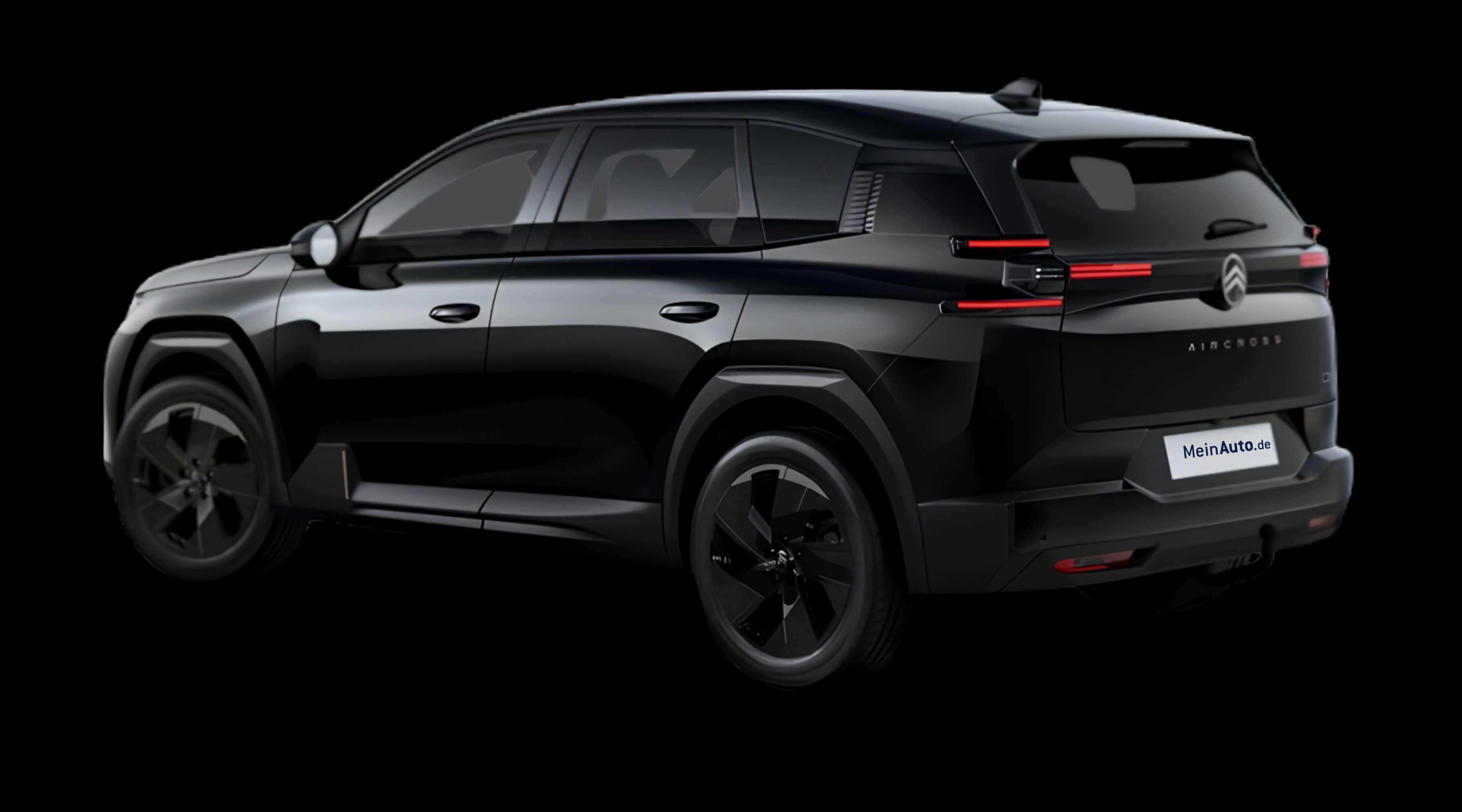 Schräge Heckansicht eines Citroën C5 Aircross, freigestellt