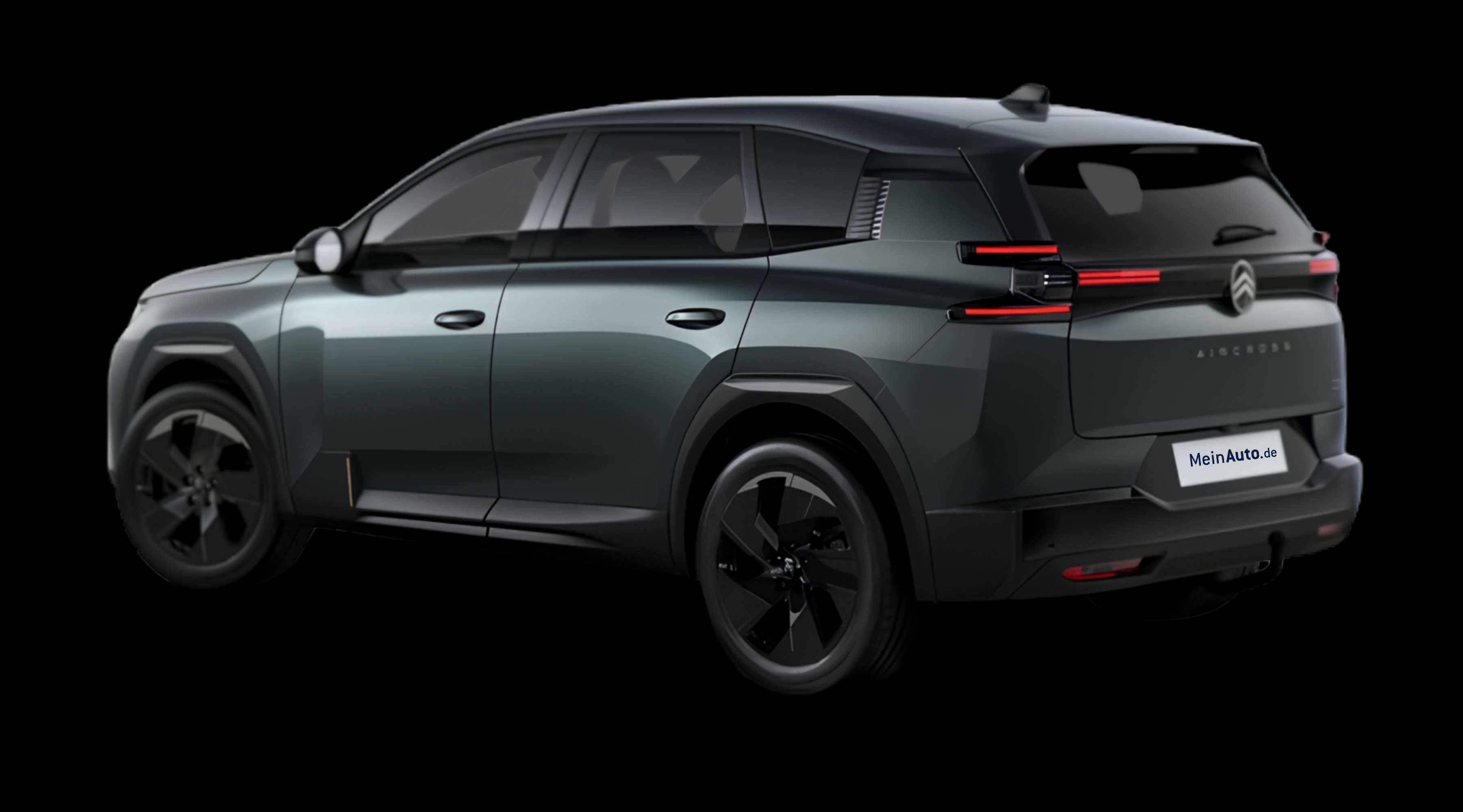 Schräge Heckansicht eines Citroën C5 Aircross, freigestellt